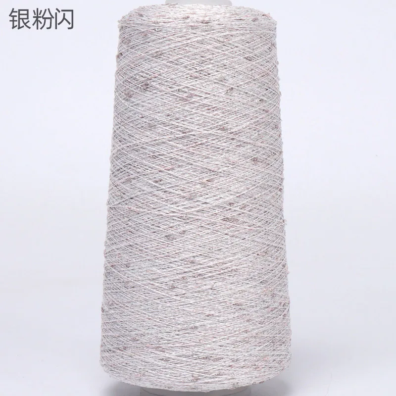 Luxurious Beaded Silk Yarn with Gold and Silver Accents for Crafting and DIY Projects, 250g
