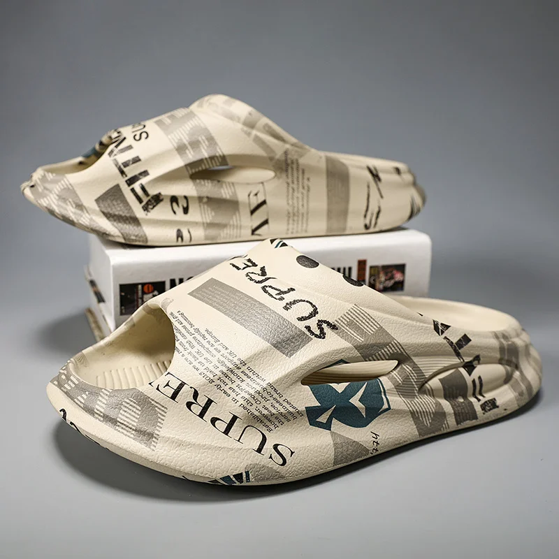 Pánské pantofle s protiskluzovou podrážkou, měkké pěnové pantofle, pohodlné, pro vnitřní i venkovní použití_voghion.com