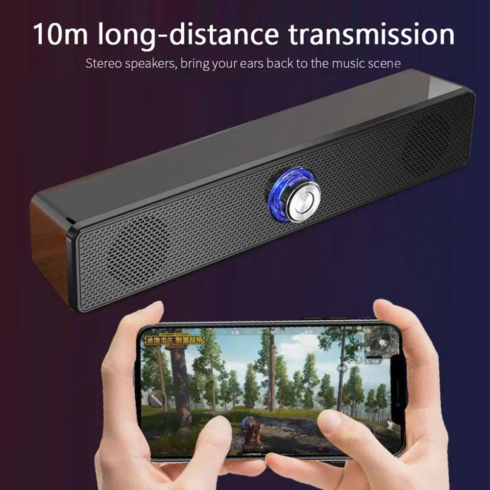 

New Bluetooth Speaker Soundbar with Subwoofer TV Sound Bar Home Theatre System Extra Bass PC Computer Speakers Bass Stereo