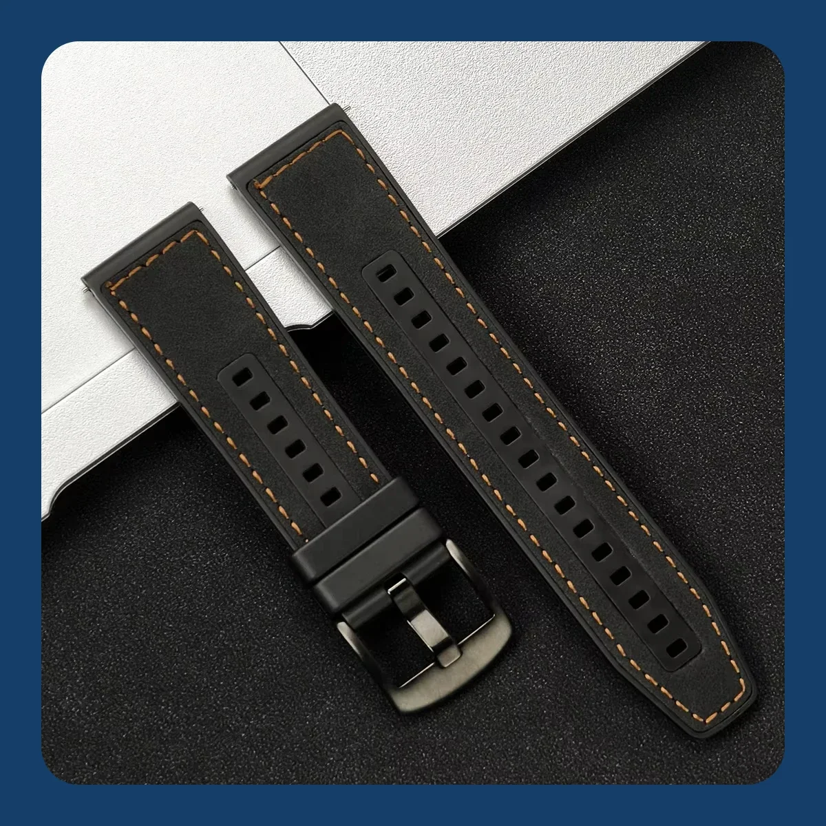 Versatile Silicone Watch Band - 20mm/22mm | Classic & Durable Strap