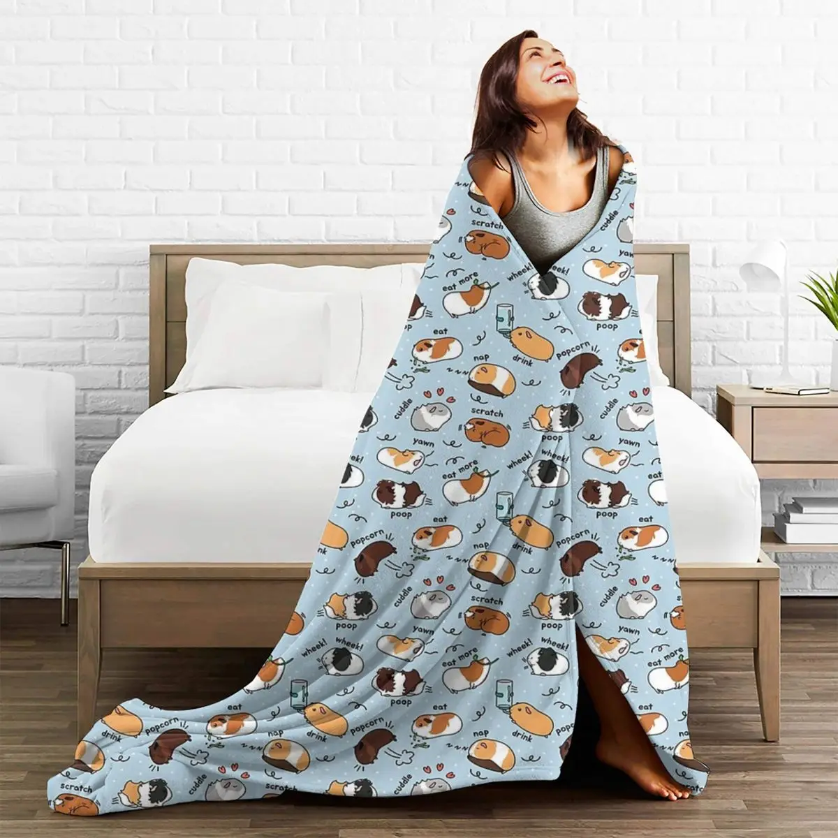 Guinea Pig Daily To-Do List Blanket Fleece Throw Blankets Sofa Throw Blanket For Couch Bedding Office Throws Bedspread Quilt 5