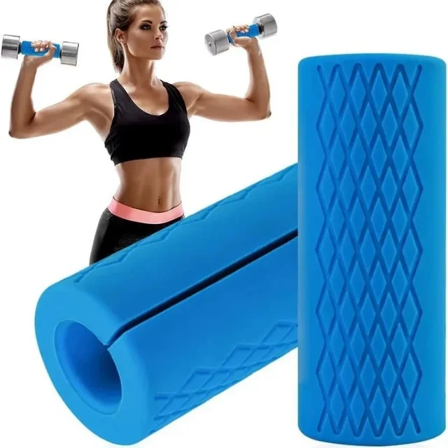Grip Fat Bar Dumbbell Fat Barbell Grip Thick Bar Grips for Weightlifting Fitness Bar Handle Silicone Non-Slip Protective Pad 2