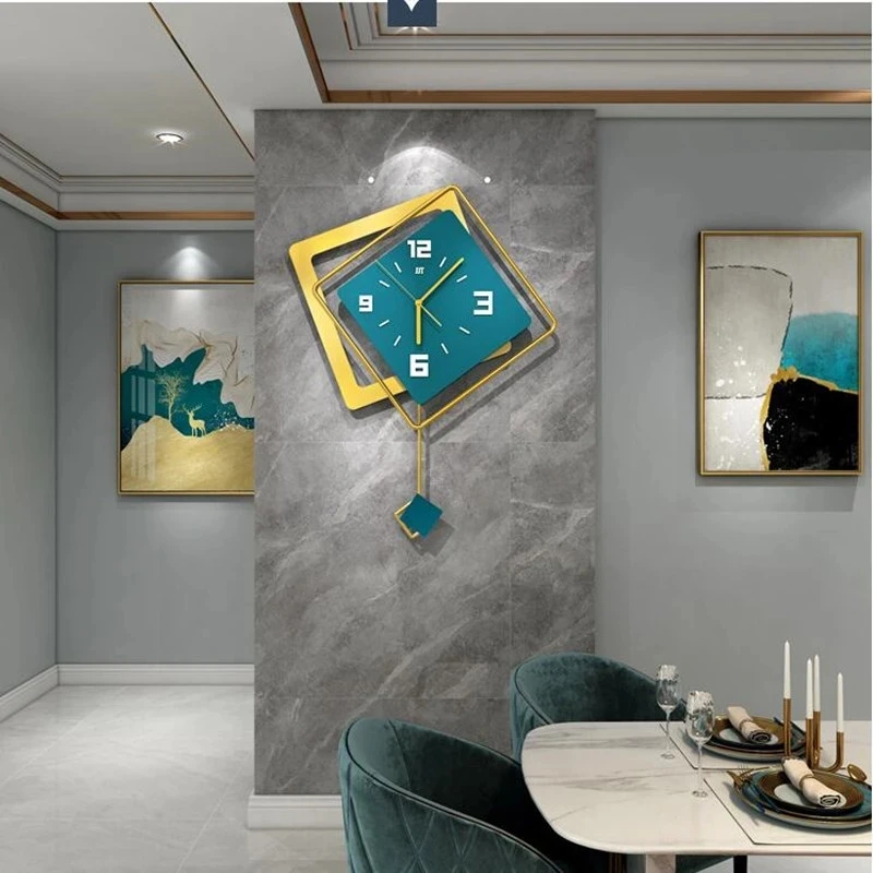 

Wall Clock Living Room Minimalist Home Decoration Fashion Swing Hanging Watch Creative Wall Wood creative Decor Art Clocks