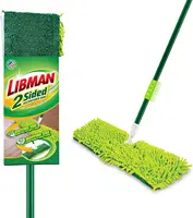18-Inch Double-Sided Microfiber Dust Mop with Swivel Head, 49" Handle for Floor Cleaning