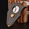 Sandalwood Cigar Cut Knife Stainless Steel Sharp Cigar Cutter Travel Knife Tool Pocket Cigar Scissors Cigars Accessories Gifts 2