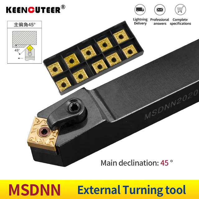 초강력 선삭 공구: MSDNN2020K12, MSDNN1616H12, MSDNN2525M12, SNMG12 카바이드 인서트