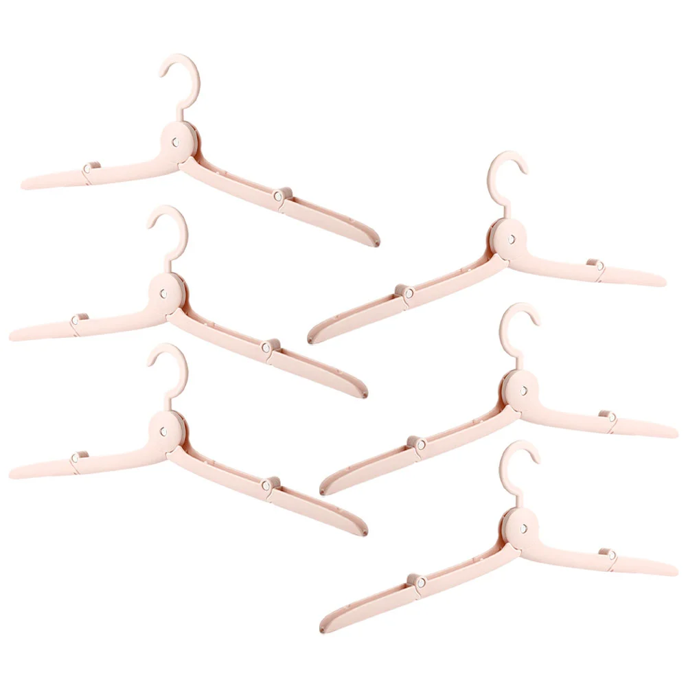 

6 Pcs Travel Hanger Folding Multifunctional Hangers Foldable Drying Rack Clothes Organizer Aluminum Dryer