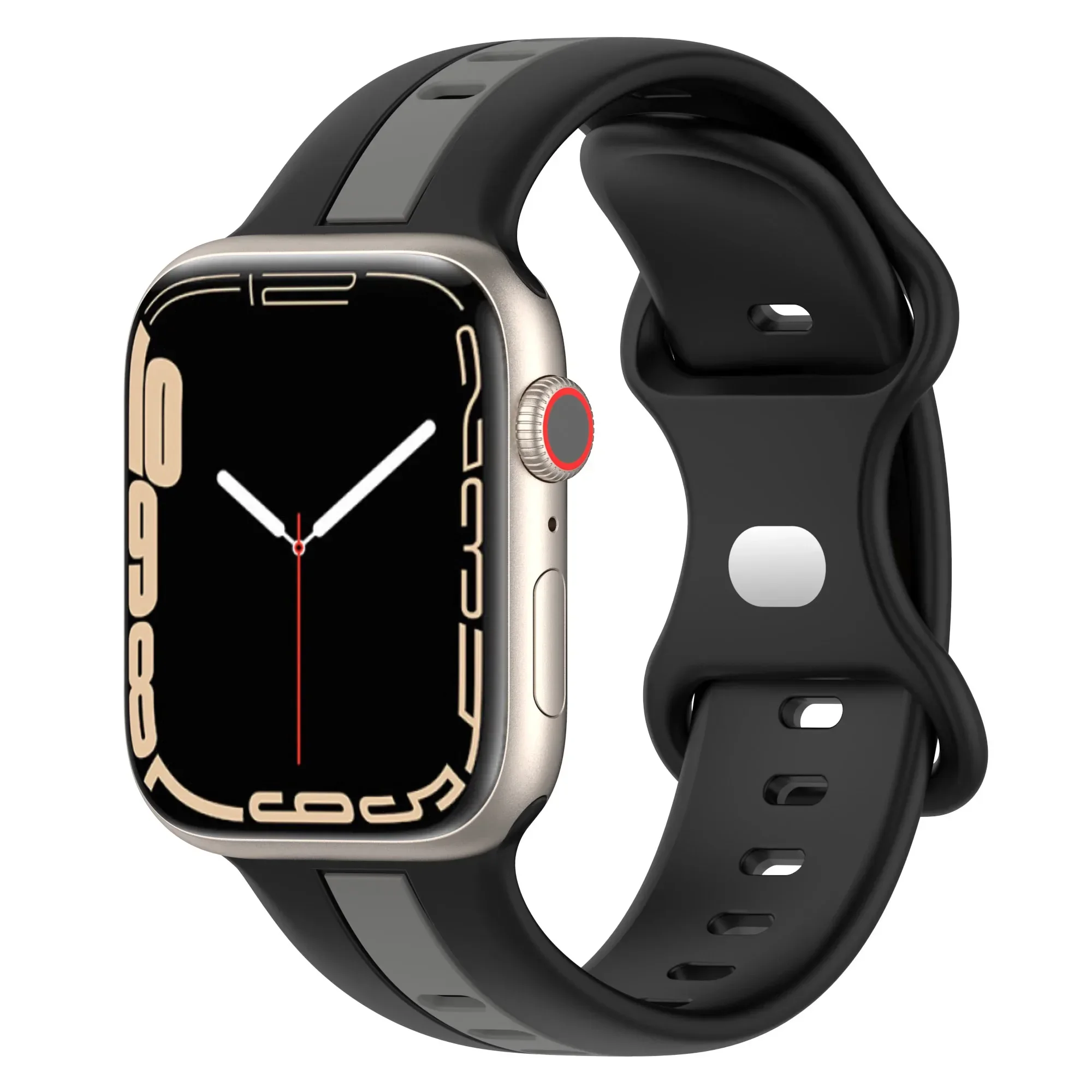 Silicone Sport Loop Strap for Apple Watch Band, Multi-Size Adjustable Bracelet