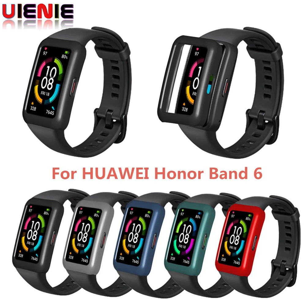 

Colorful Protection Case For Honor Band 6 Protector Cover Bumper PC Hard Shell Watch Cases Accessories For Huawei Honor Band 6
