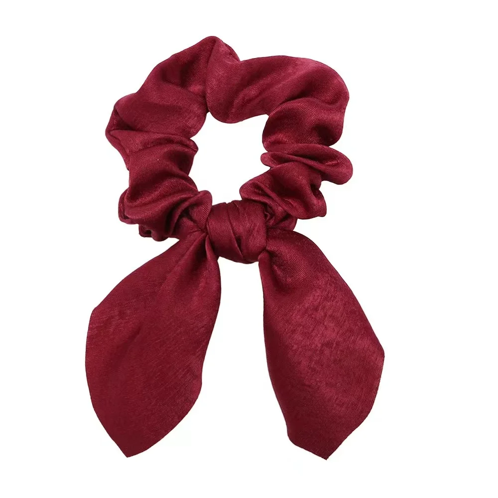 Floral Bow Scrunchies - Stylish Elastic Hair Ties