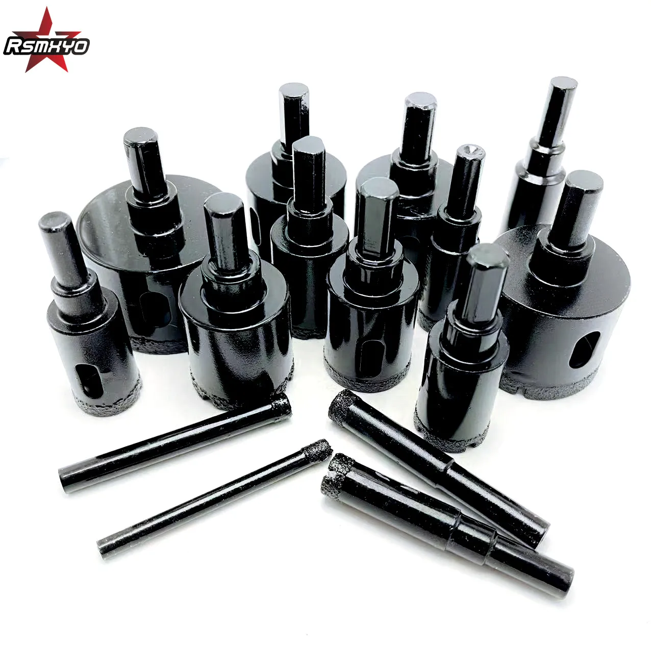 RSMXYO Diamond Coated Drill Bit 6-65mm Hole Saw Drilling Bits For Glass Ceramic Marble Tile Granite Power Tool Accessories Core 12 19 pcs diamond coated drill bit set tile marble glass granite ceramic hole saw drilling bits power tools accessories 6mm 60mm