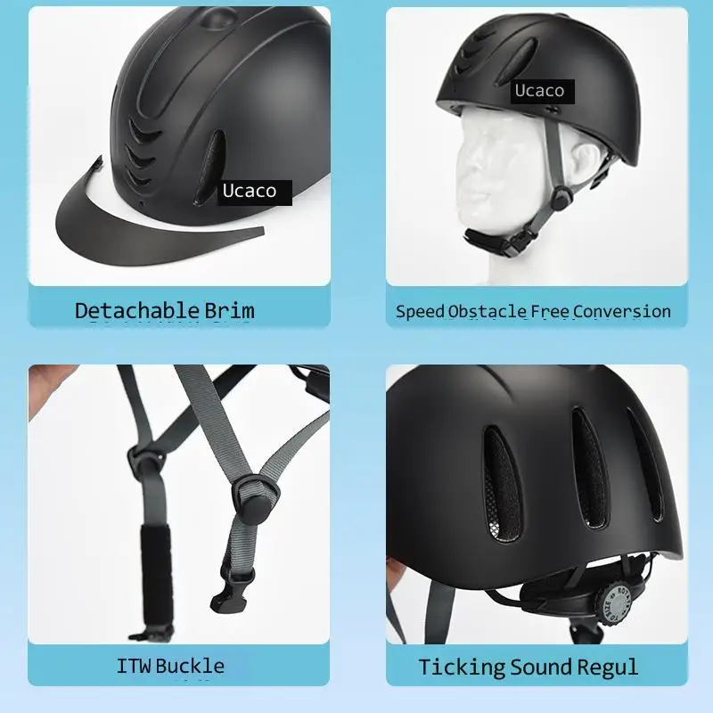 50-61 Equestrian Helmets Professional Summer Ultra Light Adult And Children Adjustable Breathable Horse Riding Helmet Riding Cap 6
