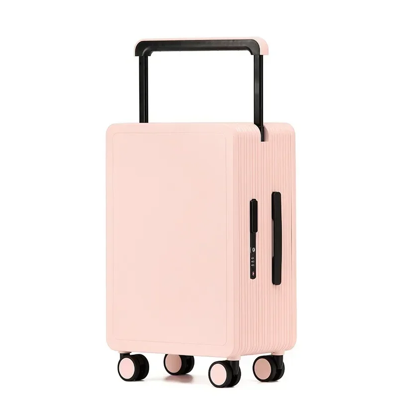 Mid-mounted Wide Trolley Suitcase Women's 20 Inch Cabin Suitcase Small Suitcase 24 Inch Universal Wheel Lockbox Unisex