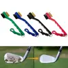 Golf Cleaning Brush Portable Non-slip Handle Grip Dirt Removal Nylon Bristles Double Side Golf Club Cleaner Golf Accessories 2