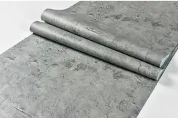 Waterproof Self - Adhesive Cement Gray Vinyl Wallpaper for Kitchen and Bathroom Renovation (High - grade grey)