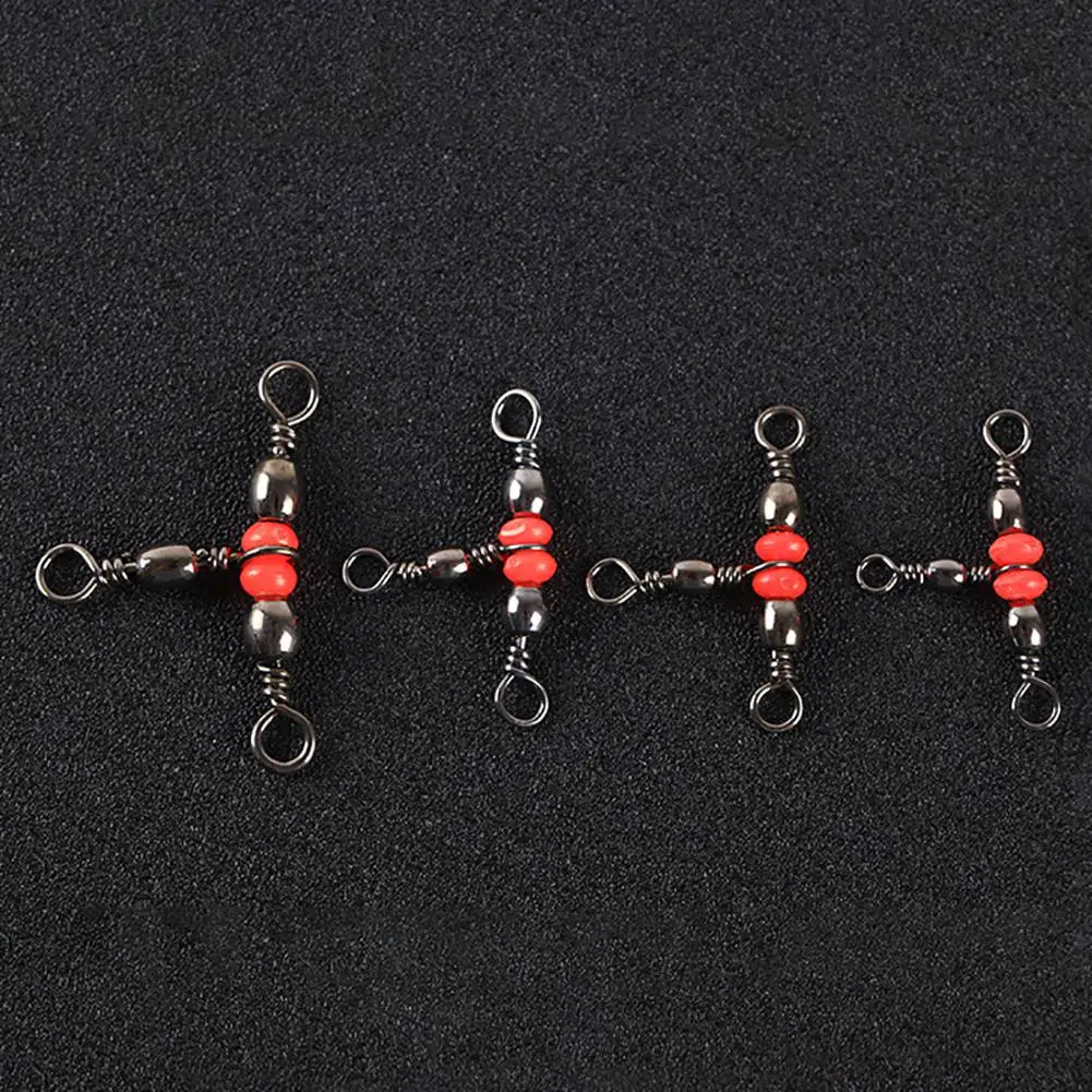 10/30/50Pcs Triple Swivels à Roulements pour Pêche - Accessoires Solides Connecteurs Hameçons Équipement