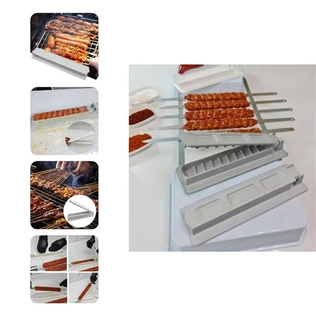 Egysoros Kebab Maker Bbq Hús Nyárs Gép Sajtó Újrahasznosítható Műanyag Készítő Készítmény Tools - Image 2