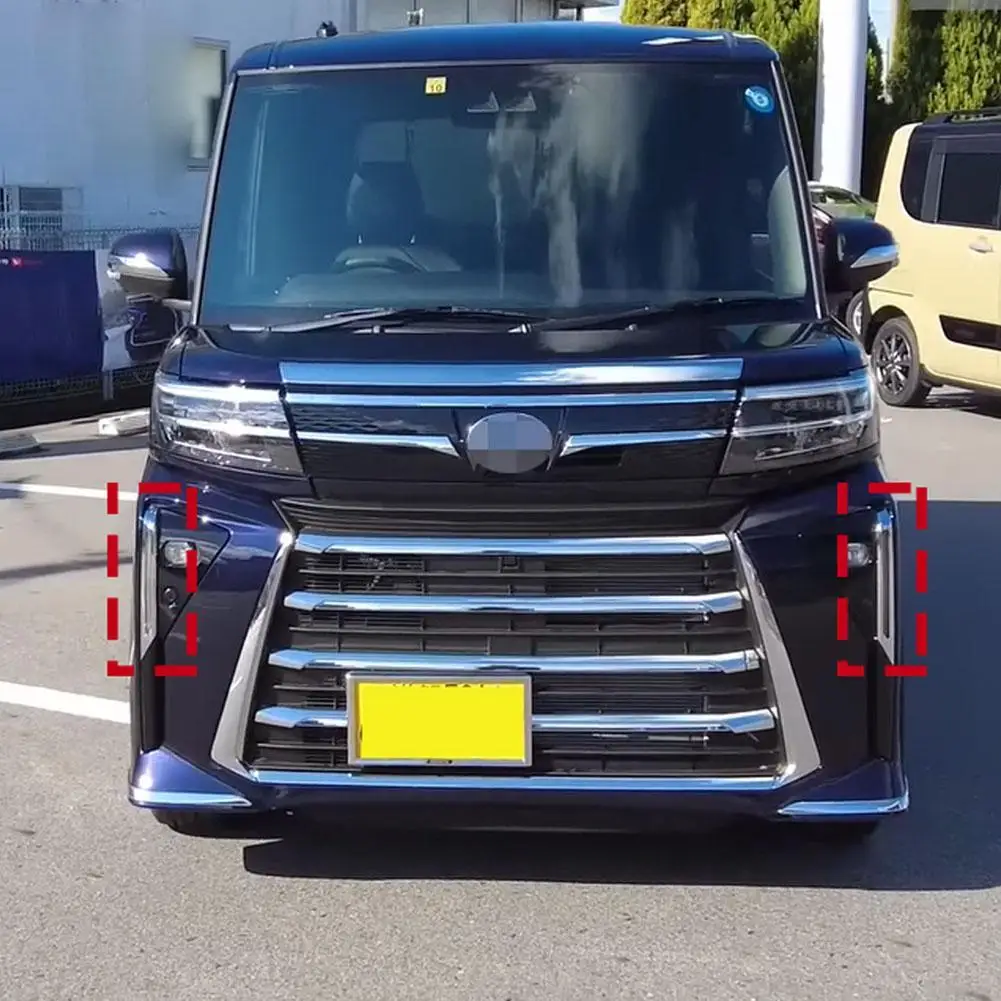 자동차 앞 범퍼 코너 트림, 2023 Daihatsu Tanto 맞춤형 액세서리 스타일링, 장식 커버 범퍼 트림 Ne K9B6, 2 개