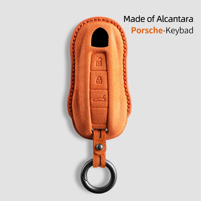 Fashion New Car key protection shell suede for For Porsche Cayenne Macan 911 Boxster Cayman Panamera 718 auto accessories — view 5