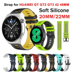 20 22mm Soft Silicone Strap for Huawei GT 2 Pro 42 46mm Smart Watch Band Bracelet for Huawei GT3 Pro 42 46mm Watch Wrist Correa