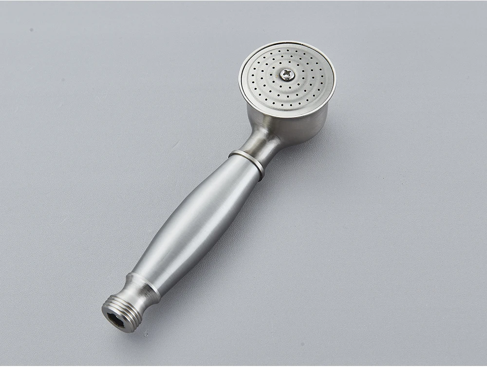 Description Picture 5 of itemBrushed Nickle Hand Held Shower Head Handshower Head 100% Copper Head Faucet Accessory Single Function Shower Head Shower Hose