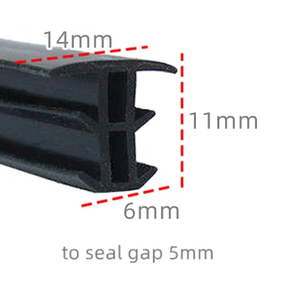 Description Picture 2 of itemCustom Rubber T Strip for Solar Photovoltaic Bracket Metal Cable Trench Cover Monocrystalline Solar Panel Sealing Black