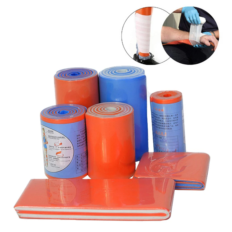 Outdoor first aid kit wound bandage rolling splint washable polymer survival splint bandage roll emergency fracture fixed bandage rescue medical wound dressing