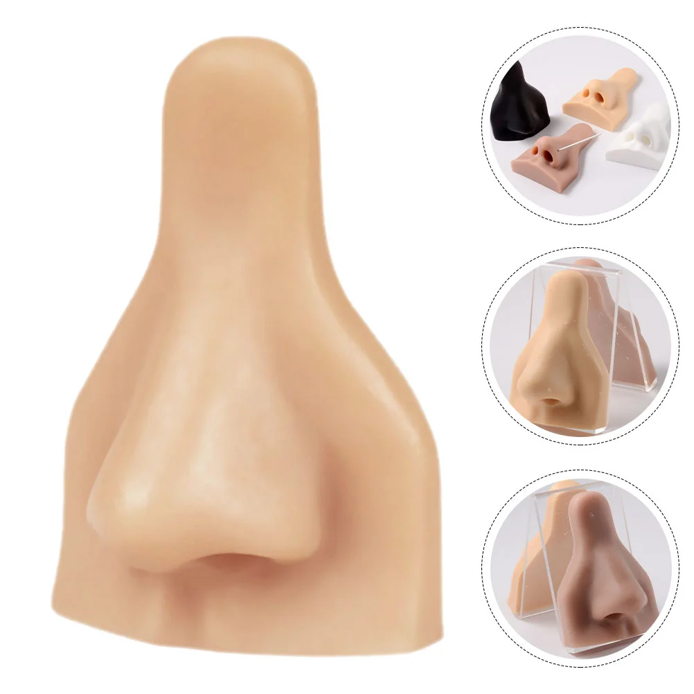 

Silicone Prosthetic Nose Face Model for Display Fake Training Piercing Practice Flexible Models