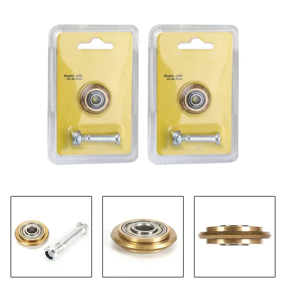 4pcs Tile Cutter Blade Alloy Steel Carbide Bearing Ceramic Glass Cutting Wheel Knifes Glass Cutter Tools 22x6x6mm Metalworking