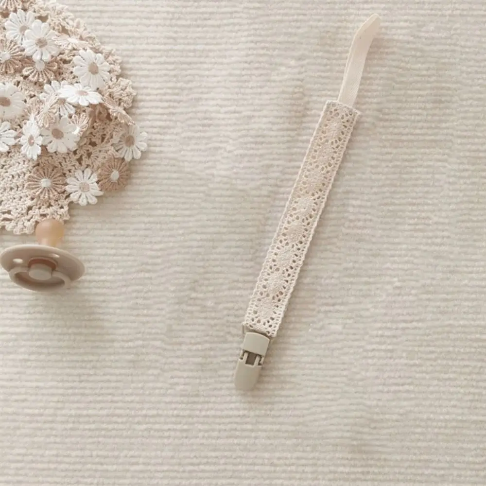 Lace Baby Cloth Pacifier Chain Floral Adjustable Soother Holder Dummy Clips Teether Toys Straps Nipple Holder Clips Children