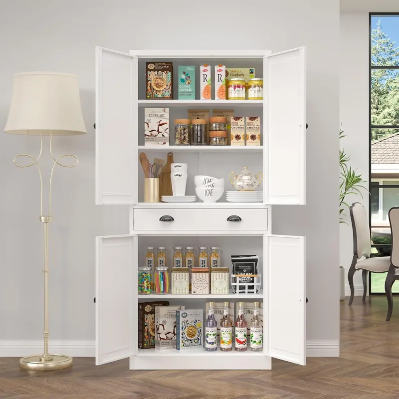 71&rdquo; Food Pantry Storage Cabinet with Drawer Kitchen Cupboard Storage Cabinet with Doors Tall for Pantry,Kitchen