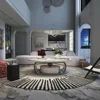 55" Modern Oval Coffee Table with Abstract Metal Base, Sintered Stone Top,Drawer for Living Room-Gary, Coffee table 3