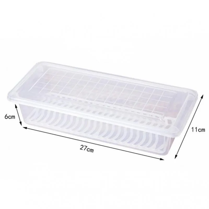 Food Storage Container, Plastic Food Containers with Removable Drain Plate and Lid, Stackable Portable Freezer Storage Containers - Tray to Keep