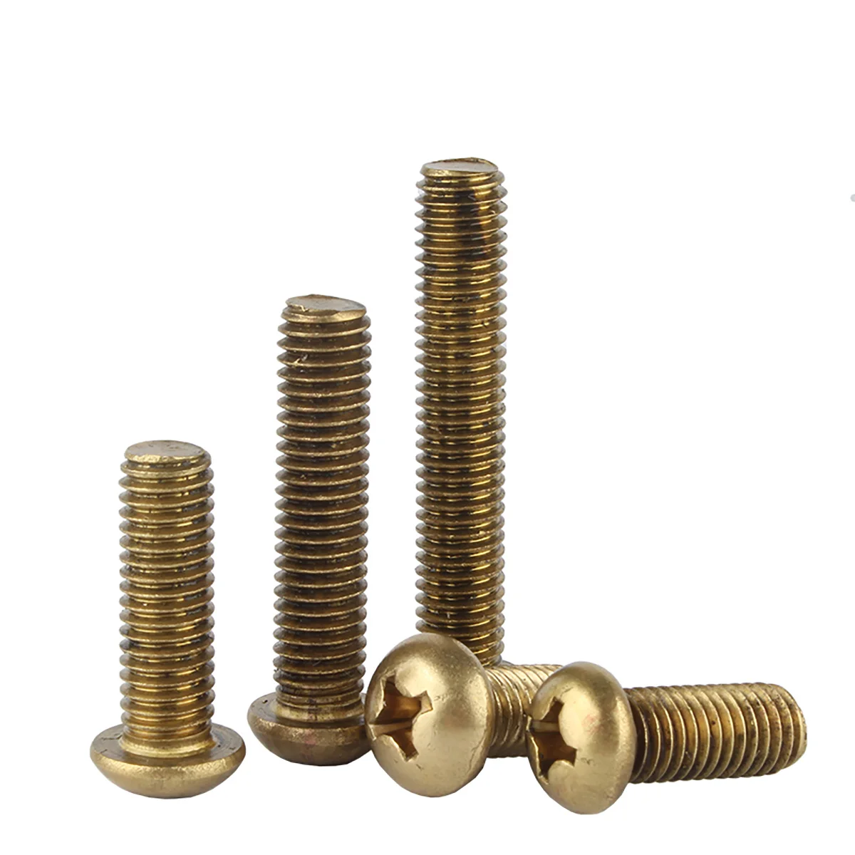 

Brass Round Head Cross Mechanical Screw Pan Head Flat Tail Bolt M2M3M4M5M6
