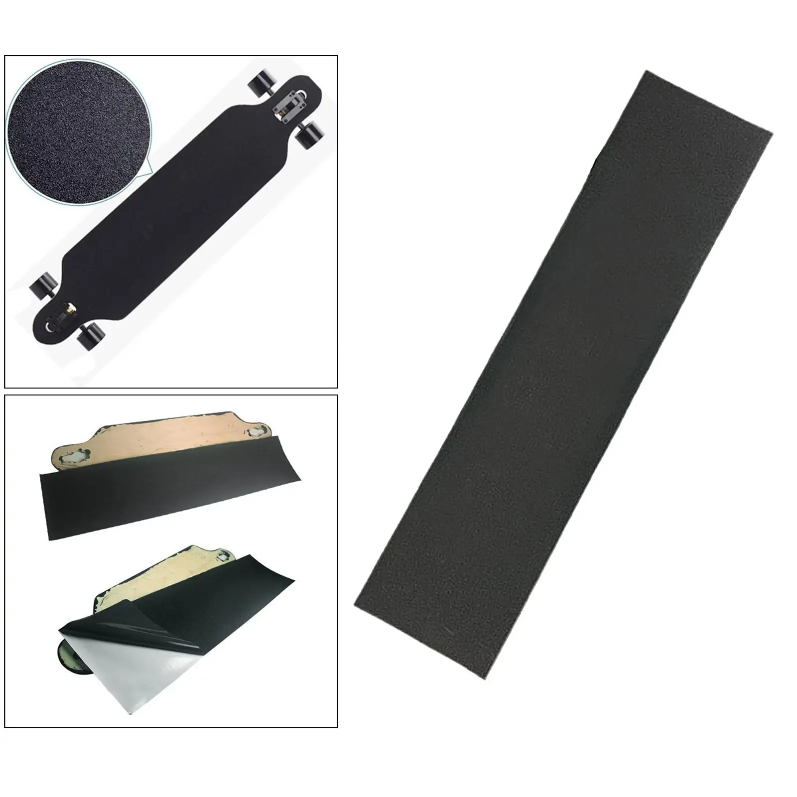 Skateboard Grip Tape Anti-Skid Longerboard Sandpaper Scooter Scrub Stickers Bubble Free Skating Board Griptape Sheet Black skateboard sandpaper,skateboard grip tape