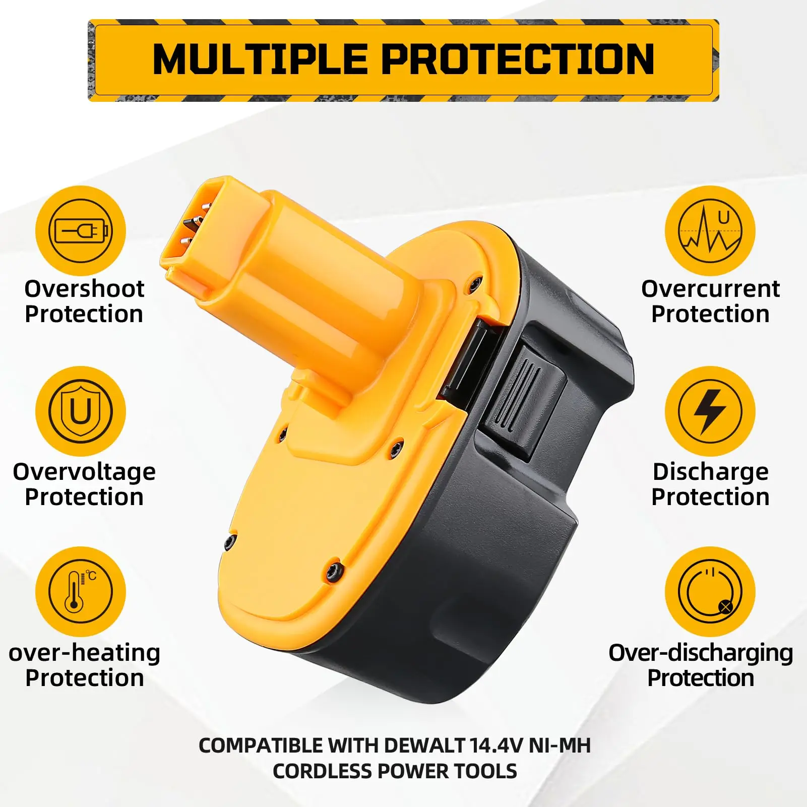 Ryobi 14.4v Replacement Battery Lefeiyi Ni-mh 4800mah Replacement Battery  For Dewalt 14.4v Xrp Dc9091 Dc9094 Dw9091 De9091 De9092 14.4 Volt Cordless  Power Tools - Rechargeable Batteries Battery Dewalt