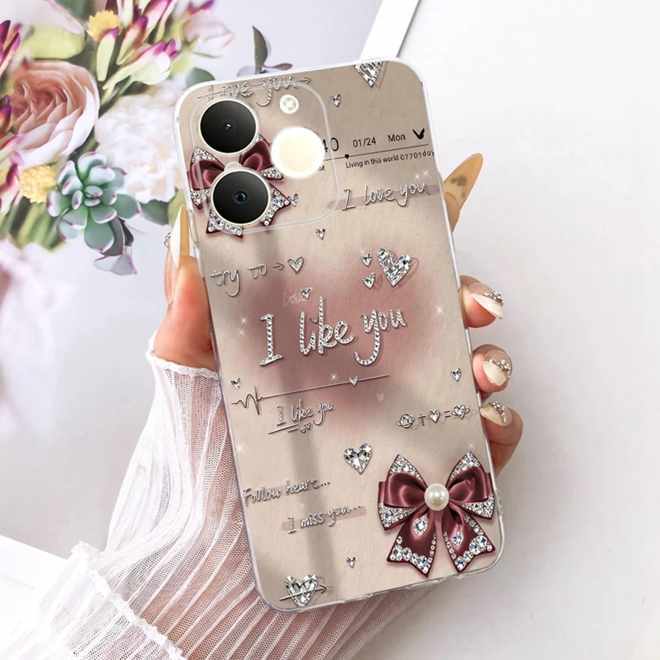 Luxury Lotus Painted Soft Silicone Case - Elegant Protective Cover