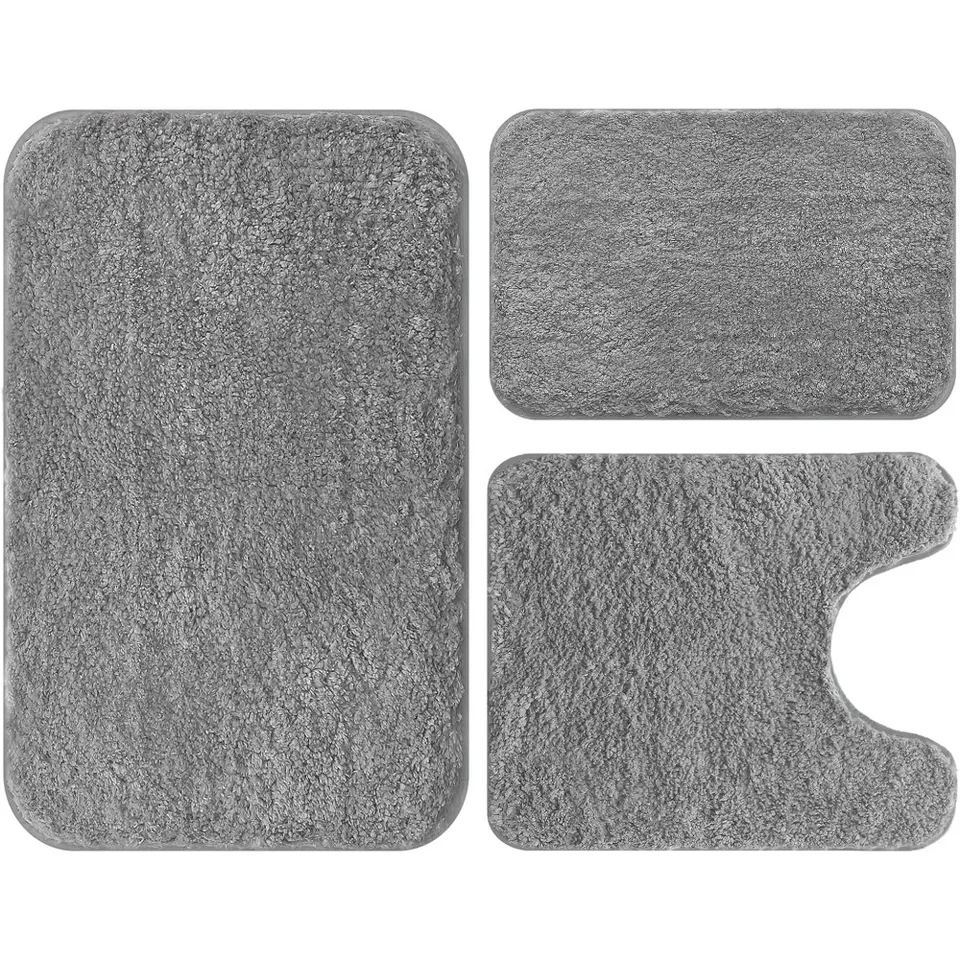 Luxury Soft Microfiber Bathroom Rug Set