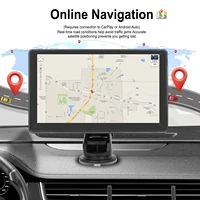 Podofo Lecteur multimédia intelligent 7'' pour voiture avec Carplay, Android Auto, Aiplay, Android Cast, Bluetooth, égaliseur sonore, moniteur de tableau de bord, AUX Audio, FM 4