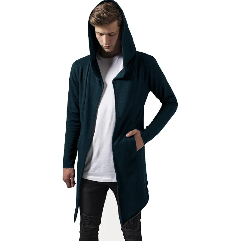 S~2XL New high cold ninja style solid color hooded cardigan windbreaker simple and fashionable for Superman casual wear