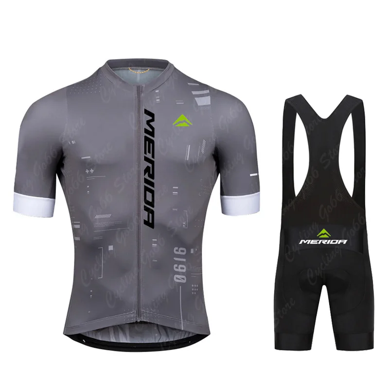 Men short sleeve Jersey Summer Cycling sets Mountain Bike Shirt Breathable Bicycle Clothing Ropa Ciclismo MTB uniform Merida 2
