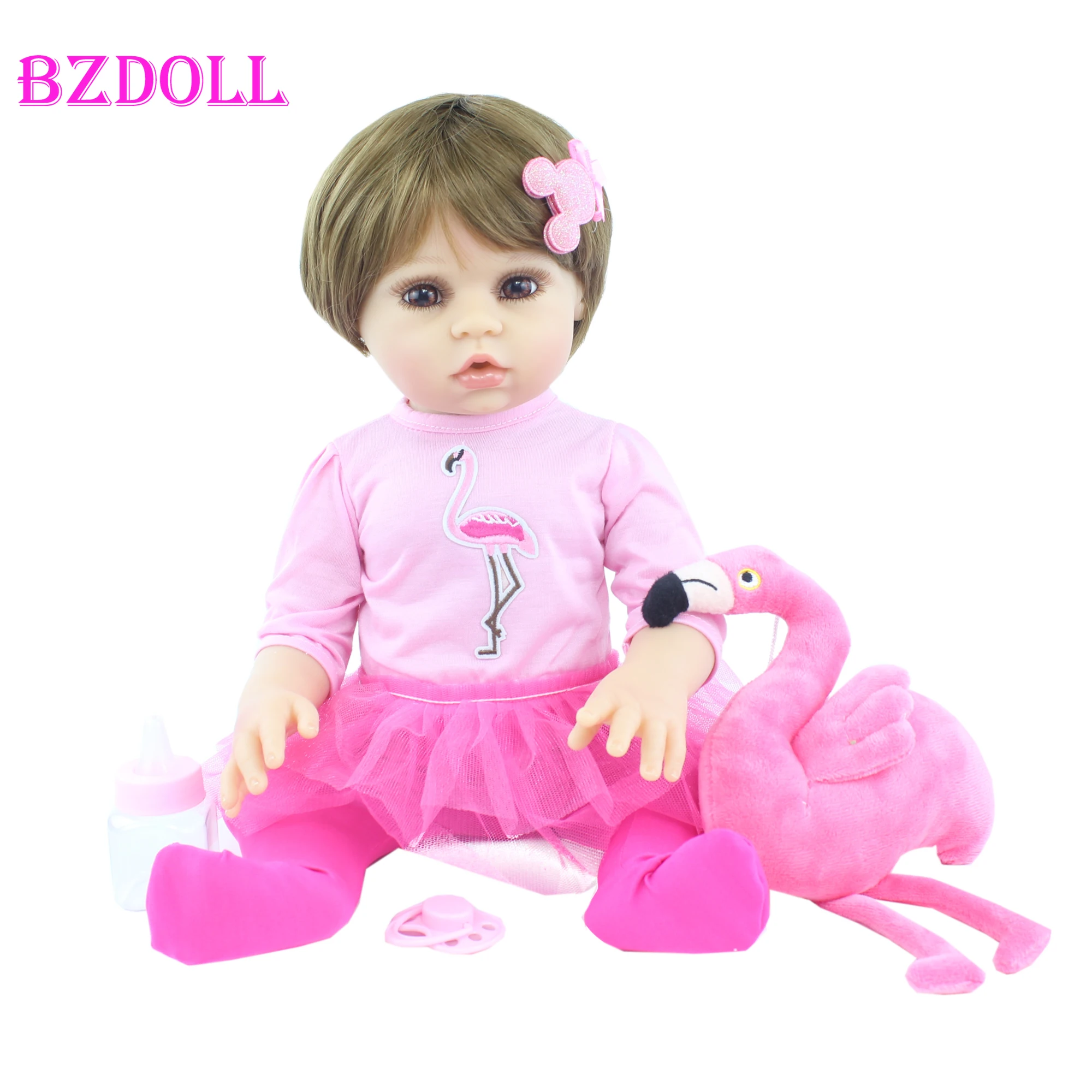 

48cm Full Silicone Reborn Baby Doll Toys Lifelike Soft 19 inch Vinyl Body Princess Babies Birthday Gift Girls Bonecas Bathe Toy