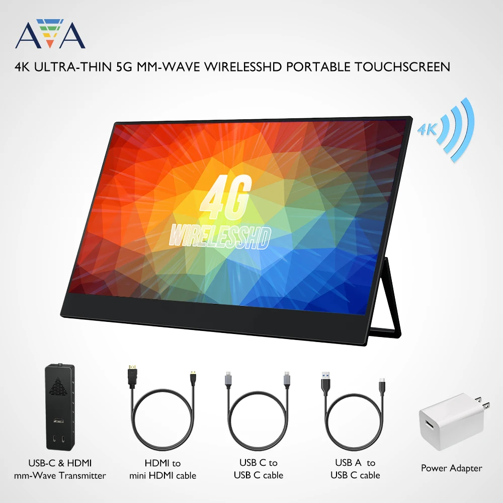 AVA 4K ʹ  HD mmWave ޴ , 82ft USB-C  HDMI mmWave ۽ű, 13.3 ġ