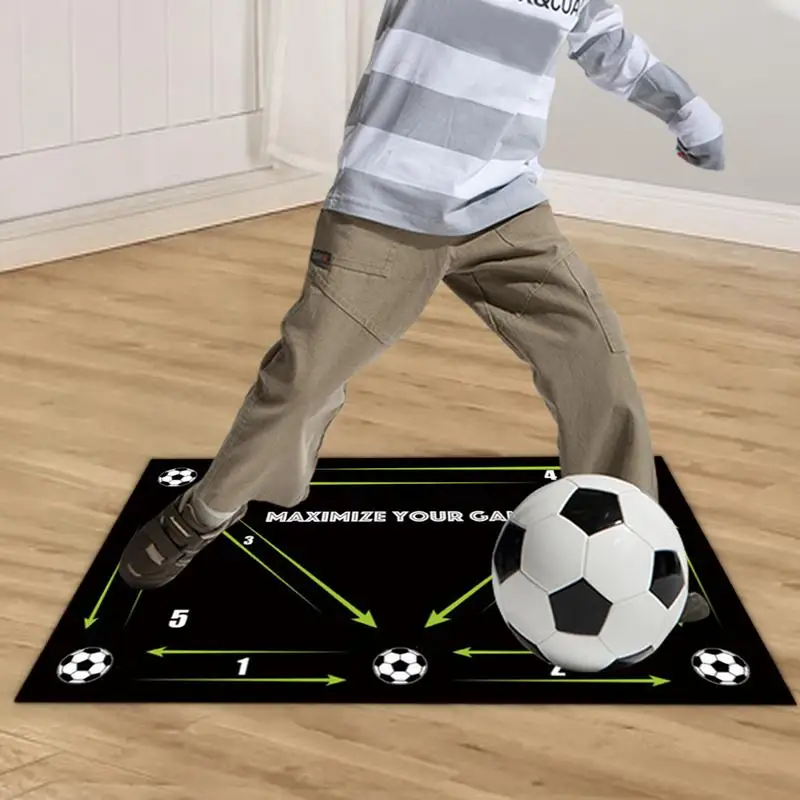 Soccer Training Mat Football Footstep Training pad  Push-Pull Training pad Football dribbling skills Mat rubber Soccer practice