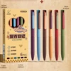 6pcs Multi Color Gel Pens Set Cream / Retro Colors Soft Holding 0.5mm Ballpoint Quick Dry Ink for Writing Office School A7780 1