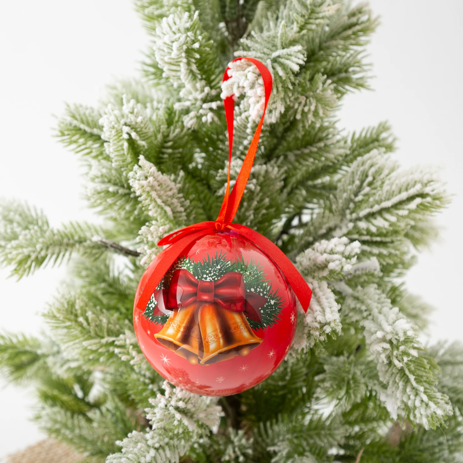 8cm Christmas Ball Decoration with Festive Designs - Holiday Ornament