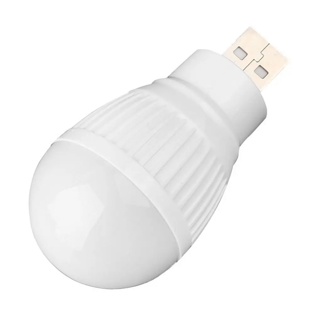 USB Light Bulb Portable 3W 5V LED Reading Light Energy-Saving Emergency Lamp Night for Outdoor Camping Lighting