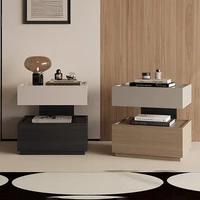 Table De nuit De rangement tiroir Simple Table De chevet De luxe moderne minimaliste Mesitas De Noche Para El dortoir meubles chambre 3