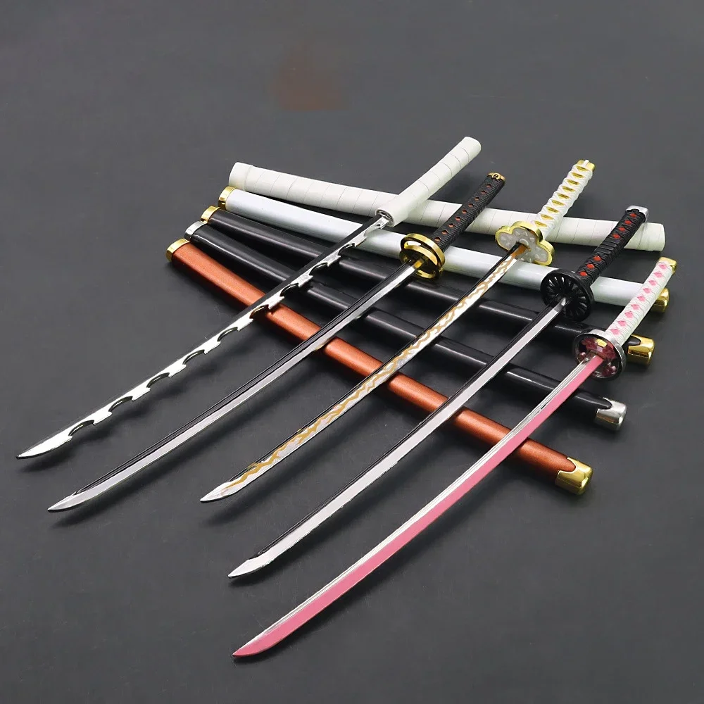 Demon Slayer Sword Agatsuma Zenitsu Nichirin Blade Katana Sword Samurai Royal Japanese Katana Anime Weapons Keychain Toy for Boy 5