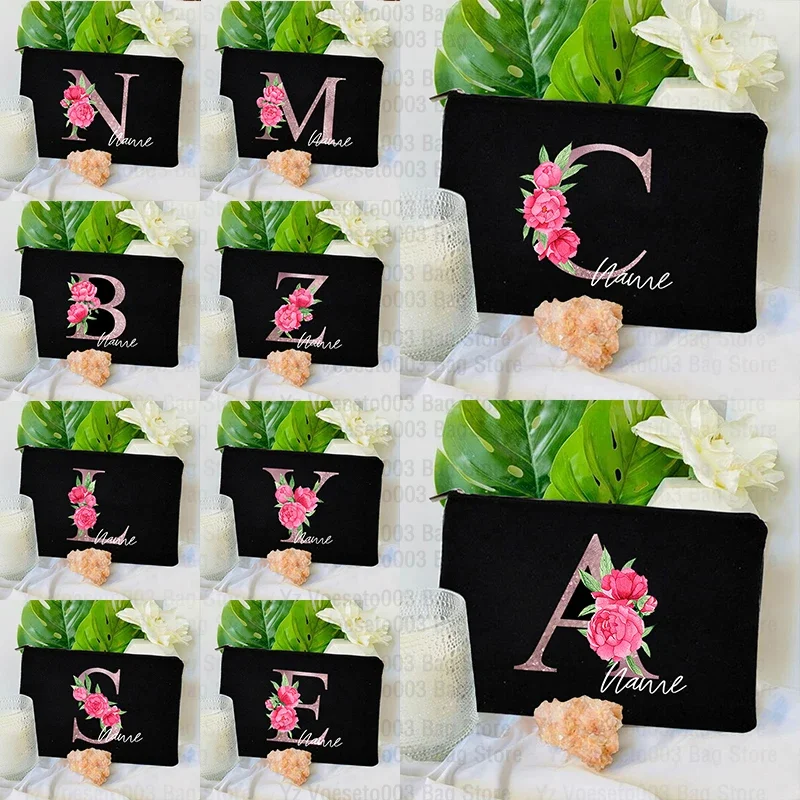 

Personalization Custom Name Makeup Lipstick Toiletry Bag Women‘s Cosmetic Aesthetic Organizing Bags pencil Children Travel Bag